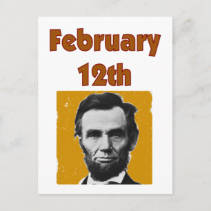 Abraham Lincoln 12 februari T-Shirt & Geschenken Briefkaart