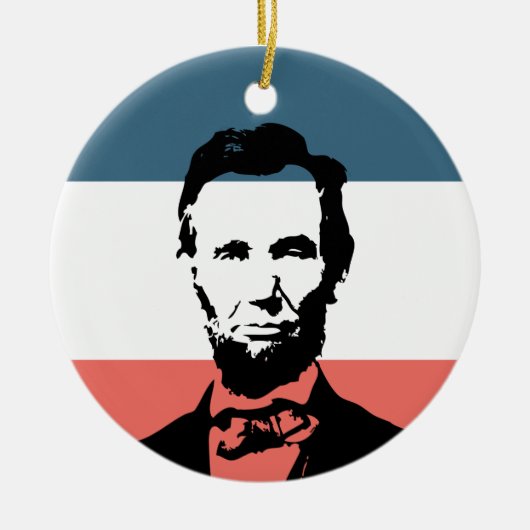 Abraham Lincoln 16e President Keramisch Ornament (Voorkant)