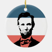 Abraham Lincoln 16e President Keramisch Ornament (Achterkant)