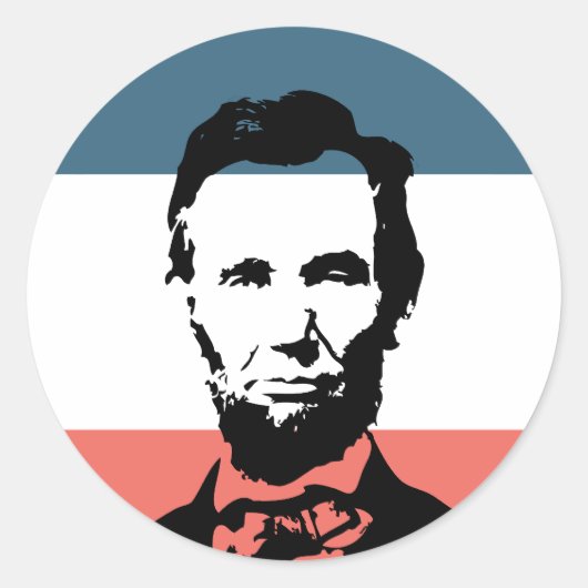 Abraham Lincoln 16e President Ronde Sticker (Voorkant)