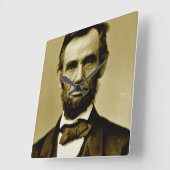 Abraham Lincoln 16e President van de VS Vierkante Klok (Hoek)