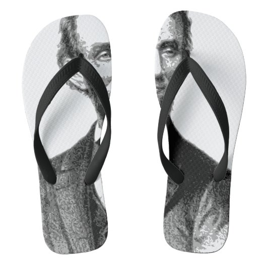 Abraham Lincoln 1865 "De grote emancipator" Teenslippers (Voetbed)
