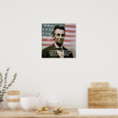 Abraham Lincoln "1 Pas à la Fois" Affiche (Cuisine)