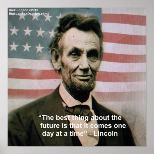 Abraham Lincoln "1 stap voor stap" Poster (Voorkant)