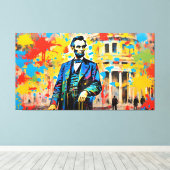 ABRAHAM LINCOLN 2 CANVAS AFDRUK (Insitu (Houten vloer))