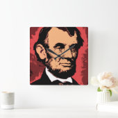 ABRAHAM LINCOLN 2 VIERKANTE KLOK (Huis)