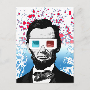 Abraham Lincoln - 3D Briefkaart