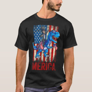 Abraham Lincoln, 4 juli, Dino kookt Mannen Amerika T-shirt