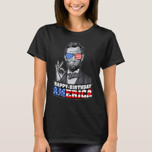 Abraham Lincoln 4 juli Funny OK Happy Birthda T-shirt