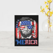 Abraham Lincoln 4 juli Merica Mannen Ameri Kaart (Gele Bloem)