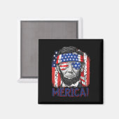 Abraham Lincoln 4 juli Merica Mannen Ameri Magneet (Voorkant / Achterkant)