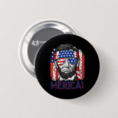 Abraham Lincoln 4 juli Merica Mannen Ameri Ronde Button 5,7 Cm (Voorkant /achterkant)