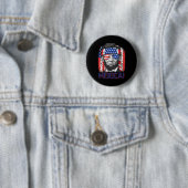 Abraham Lincoln 4 juli Merica Mannen Ameri Ronde Button 5,7 Cm (In situ)