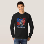 Abraham Lincoln 4 juli Merica Mannen Vrouwen Ameri T-shirt (Voorkant volledig)
