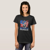Abraham Lincoln 4 juli Merica Mannen Vrouwen Ameri T-shirt (Voorkant volledig)