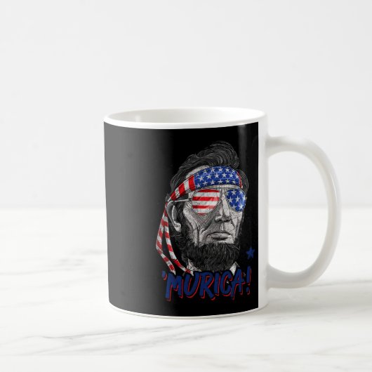 Abraham Lincoln 4 juli Murica Mannen Ameri Koffiemok (Rechts)