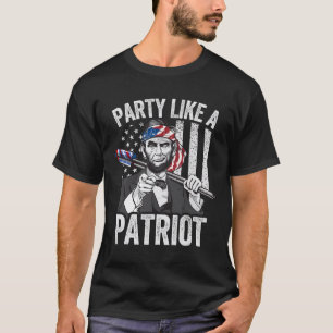 Abraham Lincoln 4 juli Shirt Mannen Amerikaans