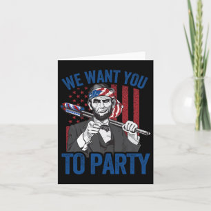 Abraham Lincoln 4 juli Shirt Mannen Amerikaans Kaart