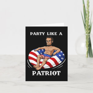 Abraham Lincoln 4 juli USA Patriot Fun Kaart