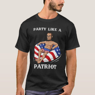 Abraham Lincoln 4 juli USA Patriot Funny T SH T-shirt