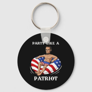 Abraham Lincoln 4 juli VS patriot leuk Sleutelhanger