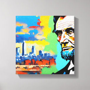 ABRAHAM LINCOLN 6 CANVAS AFDRUK