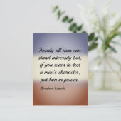 Abraham Lincoln Adversity and Power Quote Briefkaart (Staand voorkant)