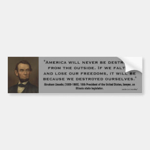 Abraham Lincoln als we vals van ons citaat Bumpersticker