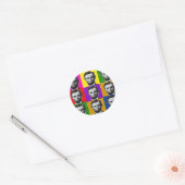 Abraham Lincoln Art Gifts—unieke 9 foto's Ronde Sticker (Envelop)