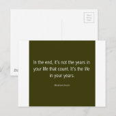 Abraham Lincoln beroemd citaat, Motivatie Briefkaart (Voorkant / Achterkant)