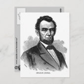 Abraham Lincoln Briefkaart (Voorkant / Achterkant)