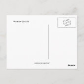 Abraham Lincoln Briefkaart (Achterkant)