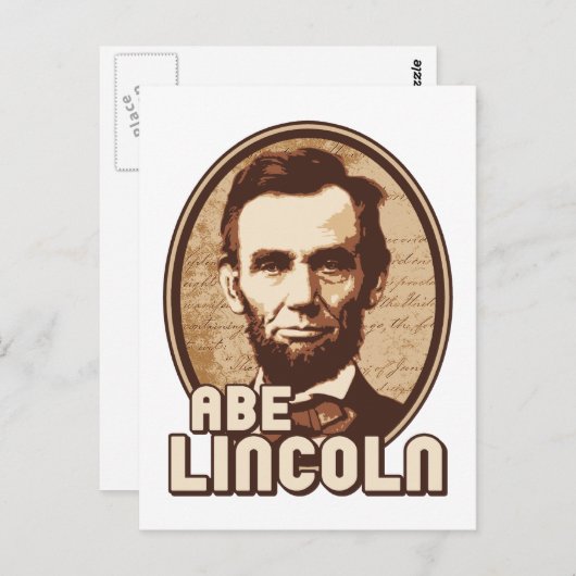 Abraham Lincoln Briefkaart (Voorkant / Achterkant)