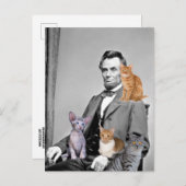 ABRAHAM LINCOLN CAT LOVER BRIEFKAARTEN (Voorkant / Achterkant)