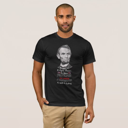 Abraham Lincoln - Creatief politiek ontwerp T-shirt (Voorkant volledig)