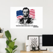 Abraham Lincoln die het Poster van de vrijheid ont (Thuiskantoor)