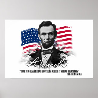 Abraham Lincoln die het Poster van de vrijheid ont