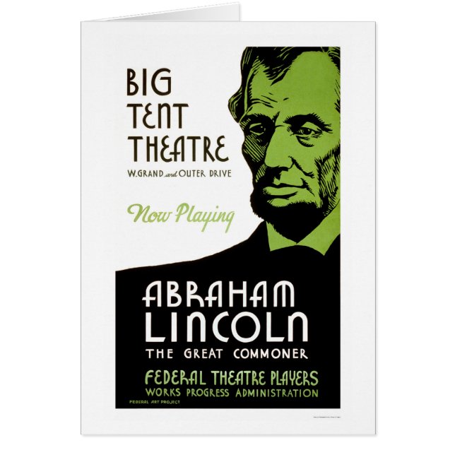 Abraham Lincoln Drama 1936 WPA (Voorkant)