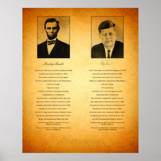 Abraham Lincoln en John F Kennedy compracy Poster