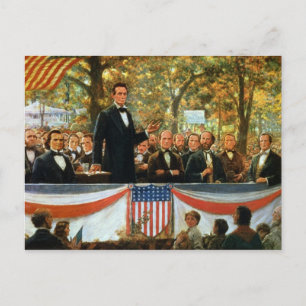 Abraham Lincoln en Stephen A. Douglas Briefkaart