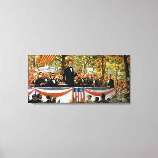 Abraham Lincoln en Stephen A. Douglas Canvas Afdruk (Voorkant)