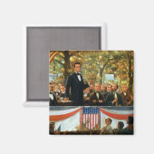 Abraham Lincoln en Stephen A. Douglas Magneet (Voorkant / Achterkant)