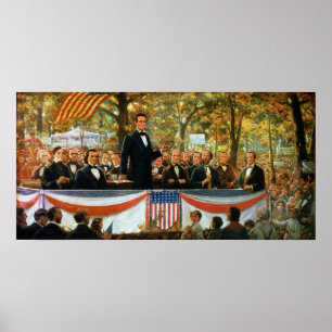Abraham Lincoln en Stephen A. Douglas Poster