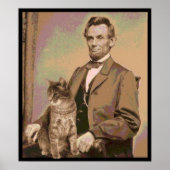 Abraham Lincoln en zijn kat "Dixie" Poster (Voorkant)