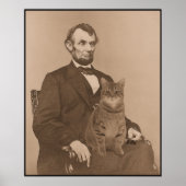 Abraham Lincoln en zijn kat Gloria 2 Poster (Voorkant)