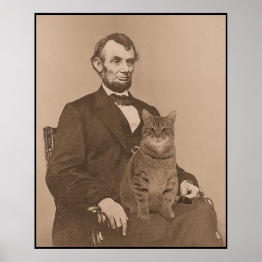 Abraham Lincoln en zijn kat Gloria 2 Poster (Voorkant)