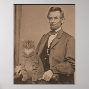 Abraham Lincoln en zijn kat Gloria 3 Poster