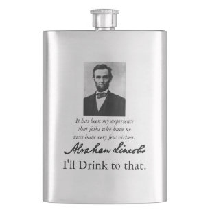 Abraham Lincoln Flask of Vice Heupfles