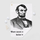 Abraham Lincoln Fore Score Golfhanddoek (Insitu)