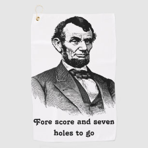 Abraham Lincoln Fore Score Golfhanddoek